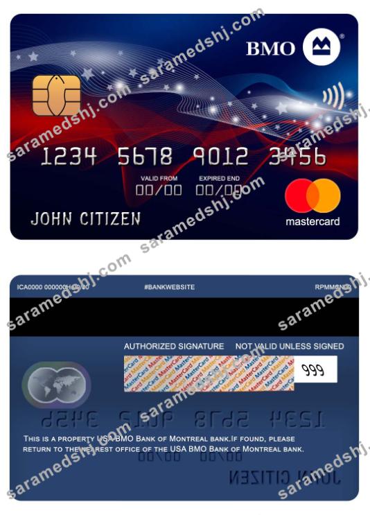 USA BMO Bank of Montreal bank mastercard